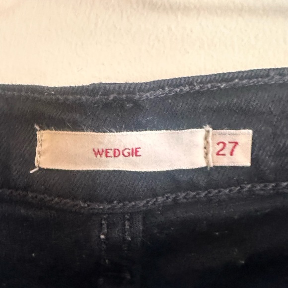 Women's Black Distressed Jeans - Picture 6 of 10